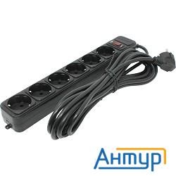 Exegate Ex119395rus Сетевой фильтр Exegate Sp-6-5b (6 розеток, 5м, евровилка, черный)