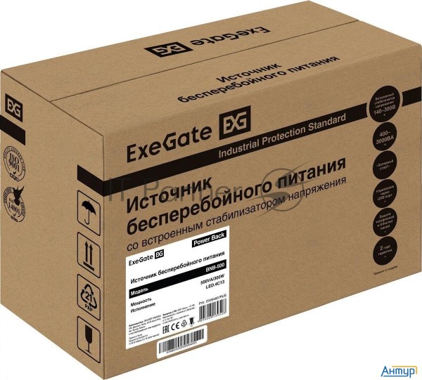 ИБП Exegate Power Back Bnb-500.led.4c13 <500va/300w, Led, 4*c13, Black>