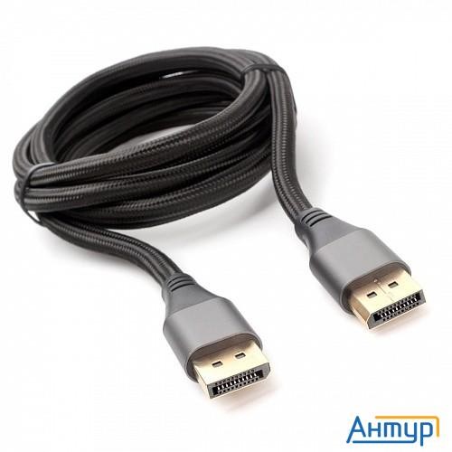 Кабель Displayport Cablexpert Cc-dp8k-6, V1.4, 1.8м, 20m/20m, нейлоновая оплетка, метал. разъемы, па