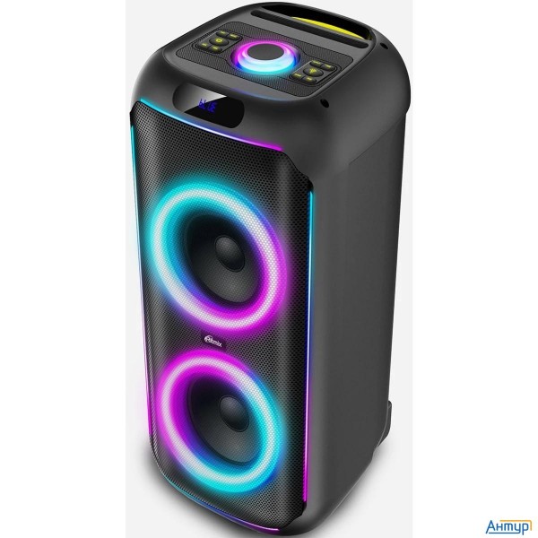 Ritmix Sp-770b черный {bluetooth, Fm-радио, Rgb-подсветка, Aux, Usb, Microsd (до 32 Гб, Mp3), диспле