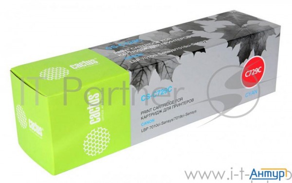 729c_cactus Картридж Cactus (cs-c729c) для принтеров Canon  I-sensys Lbp7010c/ Lbp7018c, г