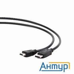 Displayport-hdmi Кабель  Gembird/cablexpert  1м, 20m/19m, черный, экран, пакет(cc-dp-hdmi-1m)