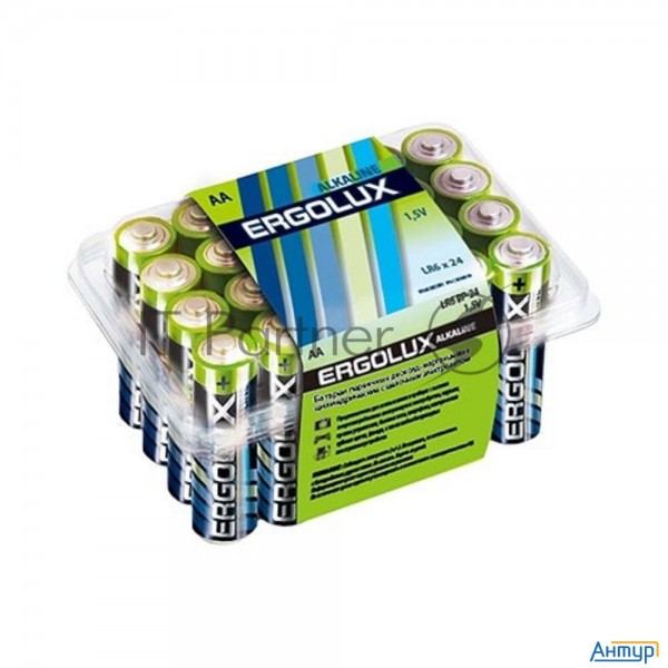 Элемент питания алкалиновый Lr6 Alkaline Bp-24 (уп.24шт) New Ergolux 14212