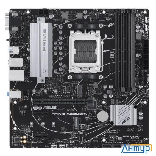 Материнская плата Asus Prime A620m-a-csm Socketam5 Amd A620 2xddr5 Matx Ac`97 8ch(7.1) Gblan Raid+vg