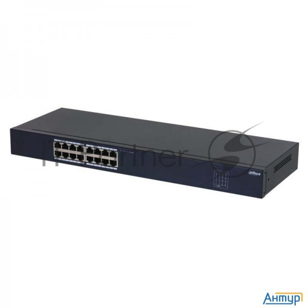 Dahua Dh-sf1016 16-портовый неуправляемый коммутатор, 16xrj45 100mb, коммутация 3.2 Гбит/с, Mac-табл