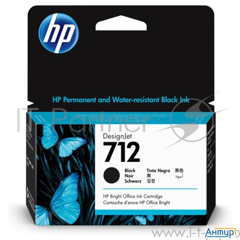 Картридж струйный Hp 712 3ed70a черный  38мл  для Hp Dj Т230/630