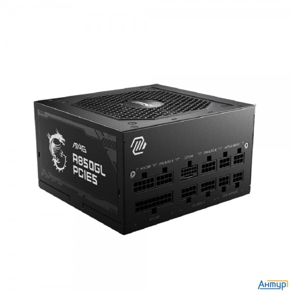 Блок питания Msi Mag A850gl Pcie5 , 850w, 80+ Gold, полностью модульный, Atx 3.0, Pcie5