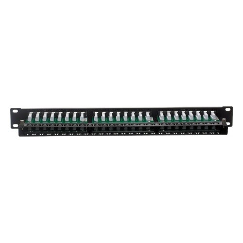Патч панель Utp 19" 48 Port кат.6 Exegate разъ м Krone 110  Dual Idc , 1u, Rohs, цвет черный