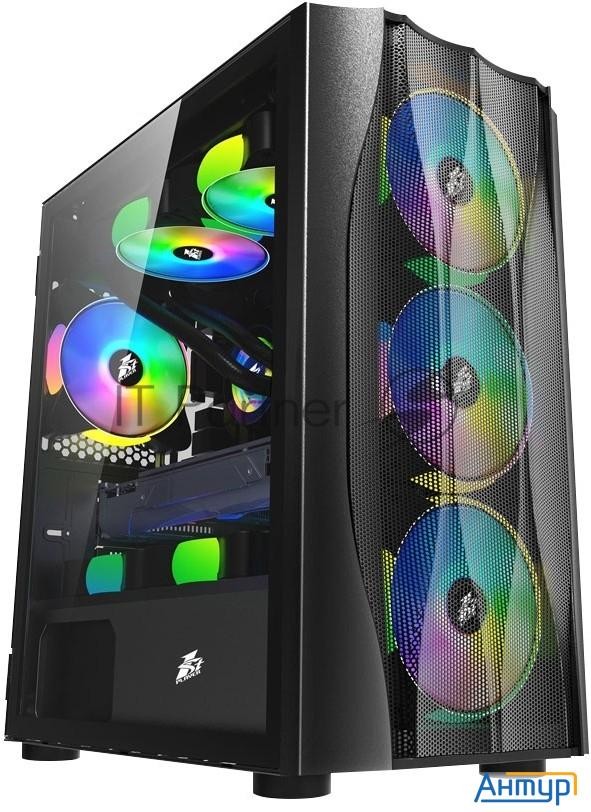 1stplayer Корпус Firebase X3-m Black / Matx, Tg / 4x120mm Led Fans Inc. / X3-m-bk-4f1