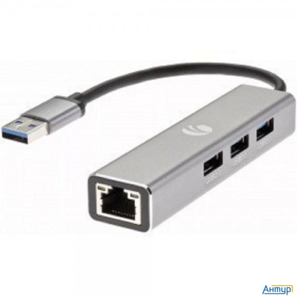 Vcom Dh312a Переходник Usb 3.0 -->rj-45 1000mbps+3 Usb3.0, Aluminum Shell, 0.2м Vcom <dh312a>[489518