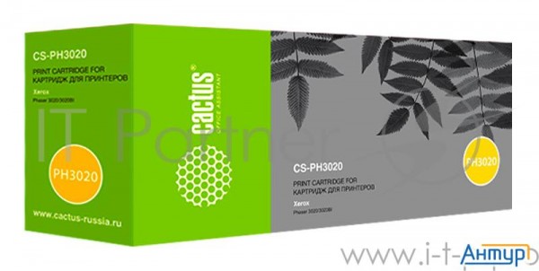 Тонер картридж Cactus Cs Ph3020  тип 106r02773  черный, 1500 стр., для Xerox Phaser 3020/3020bi