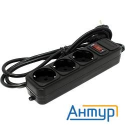 Exegate Ex221176rus Сетевой фильтр Exegate Sp-3-1.8b (3 розетки, 1.8м, евровилка, черный)