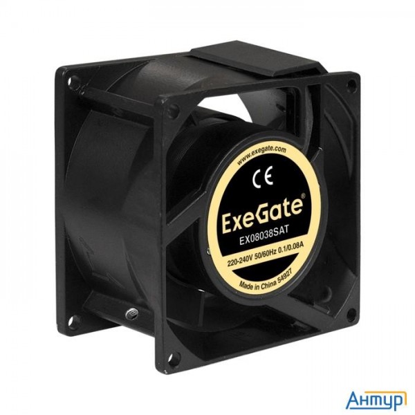 Exegate Ex289002rus Вентилятор 220В Exegate Ex08038sat (80x80x38 мм, Sleeve Bearing (подшипник сколь
