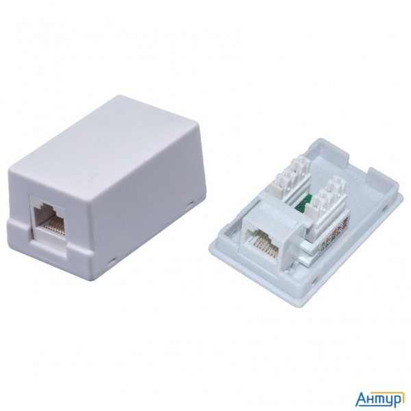 Внешняя сетевая розетка Neomax [nm-smb-kj45-u5e-1pd-101-wh] Cat.5e,utp, 1 порт, цвет белый