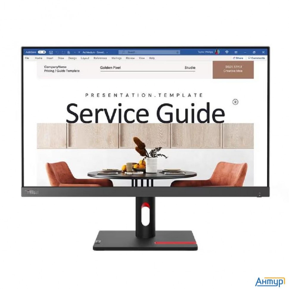Lcd Lenovo 23.8" S24i-30 {ips 1920x1080 100hz 4ms 16:9  1300:1 250cd 178/178 D-sub Hdmi}