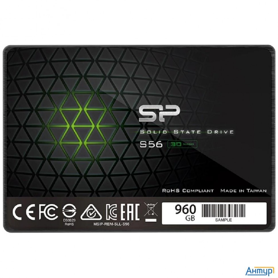 Ssd 2.5" Silicon Power 960gb Slim S56 <sp960gbss3s56a25> (sata3, Up To 500/450mbs, 3d Nand, 500tbw,