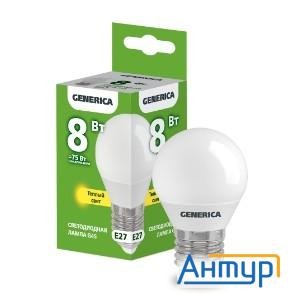 Iek Ll-g45-08-230-30-e27-g Лампа Led G45 шар 8Вт 230В 3000К E27 Generica