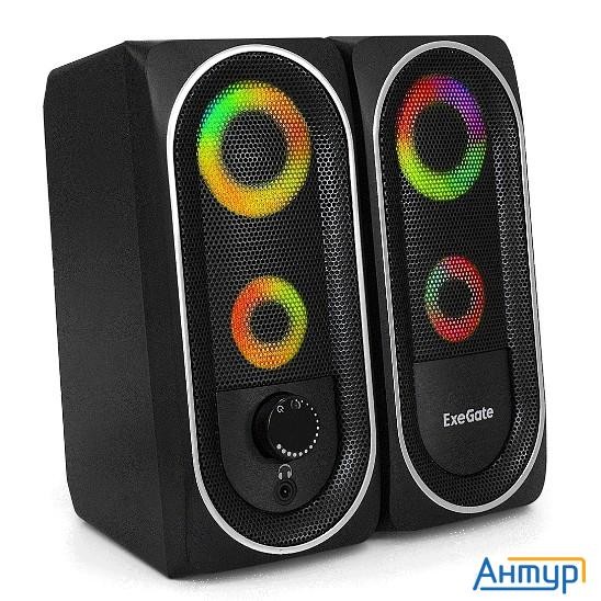 Exegate Accord 220 Ex289686rus (питание Usb, 2х3Вт (6Вт Rms), 60-20000Гц, цвет черный, Rgb подсветка