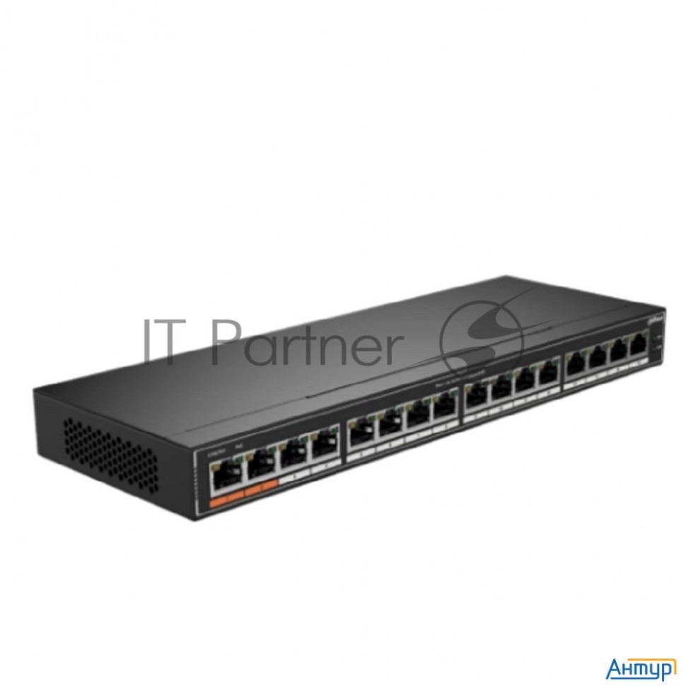 Dahua Dh-sg1016p 16-портовый гигабитный неуправляемый коммутатор C Poe, 16xrj45 1gb Poe, суммарно 19