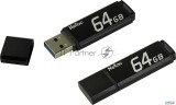Флеш Диск Netac U351 64gb  Nt03u351n 064g 30bk , Usb3.0, с колпачком, металлическая ч рная