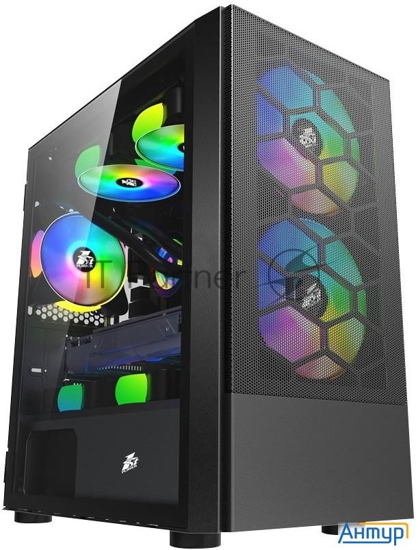 1stplayer Корпус Firebase X4-m Black / Matx, Tg / 1x120mm & 2x140mm Led Fans Inc. / X4-m-bk-2f1p-1f1