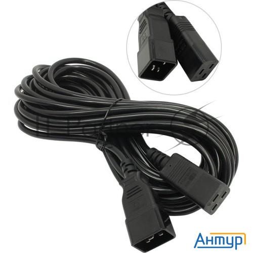 Кабель питания (ups) Exegate Power Ec20-10p (С19->С20) Vde-250v-3*1.5-Сu, 16А, черный, 10м