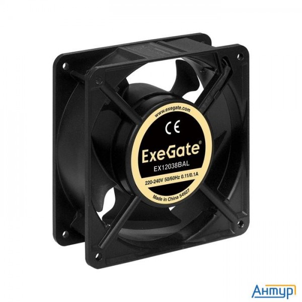 Exegate Ex289017rus Вентилятор 220В Exegate Ex12038bal (120x120x38 мм, 2-ball (двойной шарикоподшипн