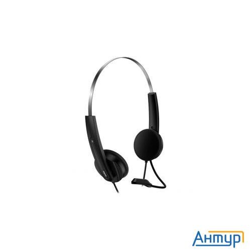 Компьютерная гарнитура Genius Hs-220u, регулируемое оголовье, мягкие удобные амбушюры, выносной микр