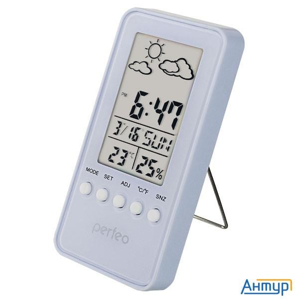 Perfeo Часы-метеостанция "window", белый, (pf-s002a) время, температура, влажность, дата