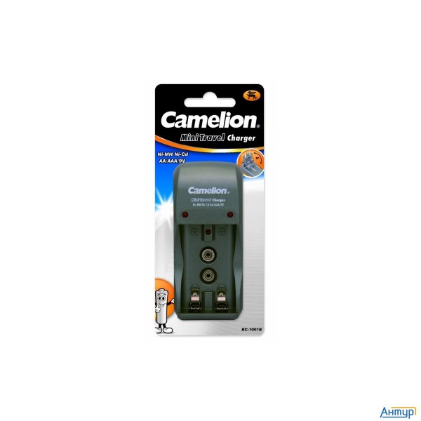 Camelion Bc 1001a Titanium(bc1001, ЗУ для  2 х Aa, Aaa или 1x9v, 200мА,  складная вилка, таймер )