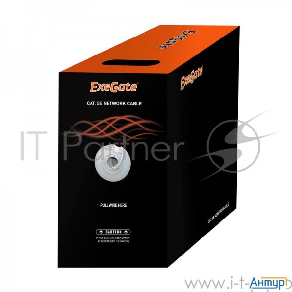 Exegate Ex138966rus Кабель Utp 4 пары кат.5e Exegate медь, 305м Pullbox, серый