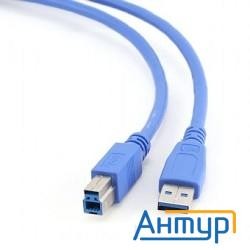 Usb 3.0 кабель для соед. 1.8м Am/bm Gembird Pro позол. контакты, пакет [ccp-usb3-ambm-6]
