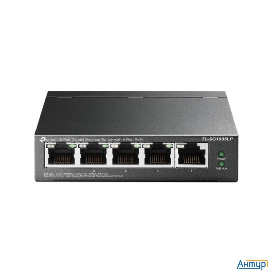 Tp-link Tl-sg1005lp 5-портовый гигабитный настольный коммутатор с 4 портами Poe+