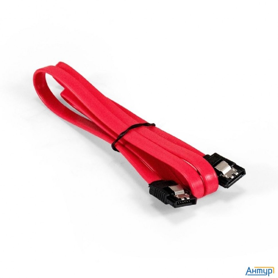 Exegate Ex294733rus Кабель Sata Exegate Ex-cc-sata-data-0.8l (7pin/7pin, металлические защелки, 0,8м