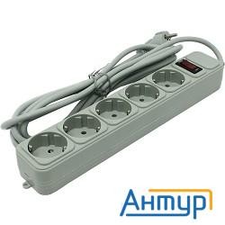 Exegate Ex221186rus Сетевой фильтр Exegate Sp-5-3g (5 розеток, 3м, евровилка, серый)