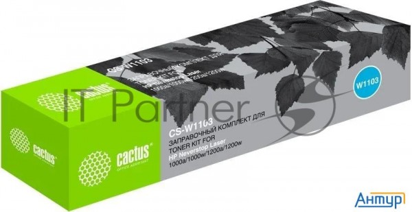 Картридж лазерный Cactus Cs-w1103 черный (2500стр.) для Hp Neverstop Laser 1000/1200