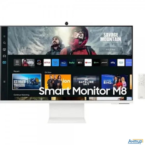 Lcd Samsung 31.5" S32dm801uixci M8 белый {va 3840x2160 60hz 400cd 178/178 16:9 Hdmi M/m Cam Has Usb}