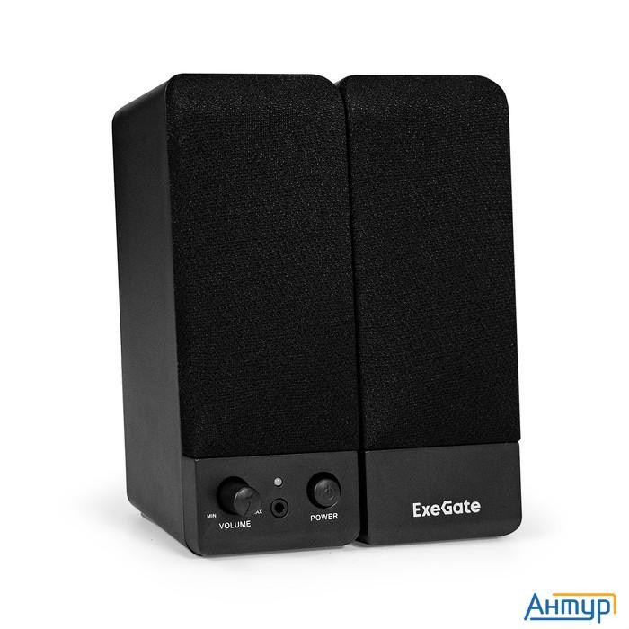 Exegate Accord 235 (Активная, питание 220В, 2х3Вт, 30-18000Гц, цвет черный, дерево, разъем для наушн