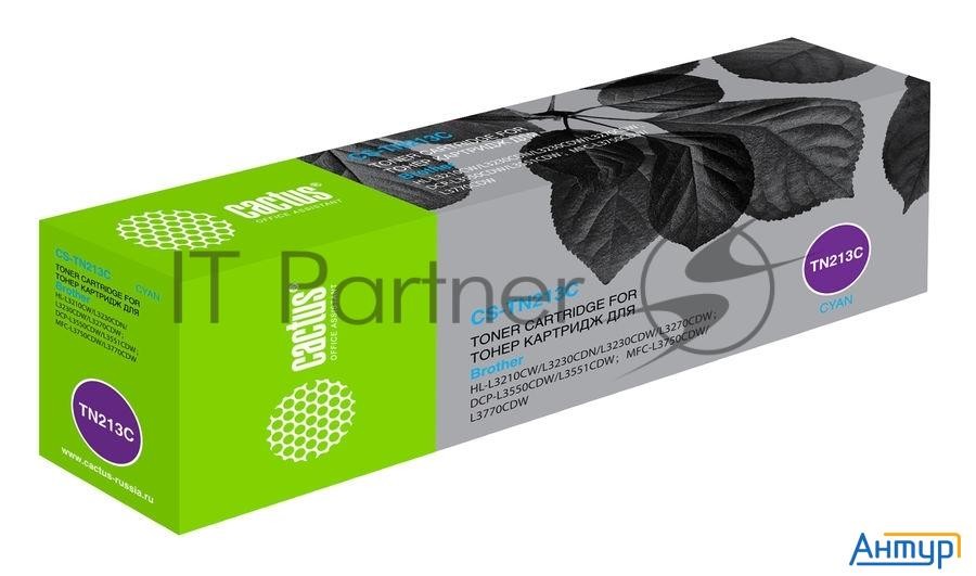Картридж лазерный Cactus Cs-tn213c голубой (1400стр.) для Brother Hl 3230/dcp3550/mfc3770