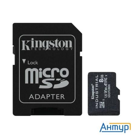 Micro Securedigital 8gb Kingston Class10  [sdcit2/8gb] Industrial Temperature Class Uhs-i с адаптеро
