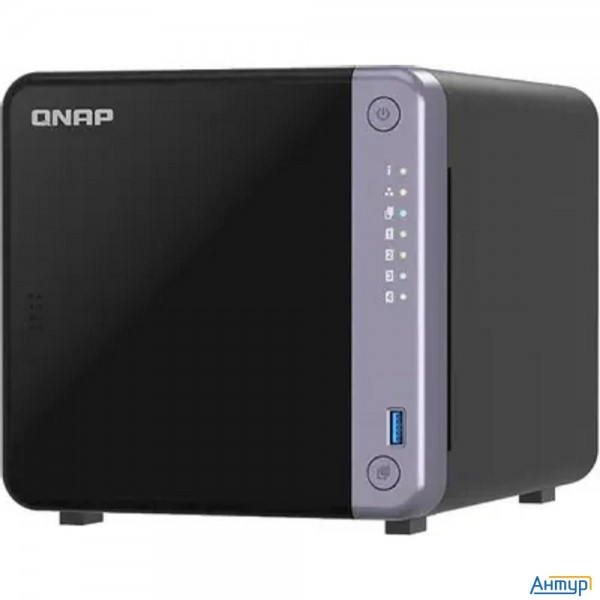Сетевое хранилище без дисков/ Smb Qnap Ts-432x-4g 4-bay 3.5" Desktop Nas, Al524 4c 2.0ghz, 4gb Ddr4
