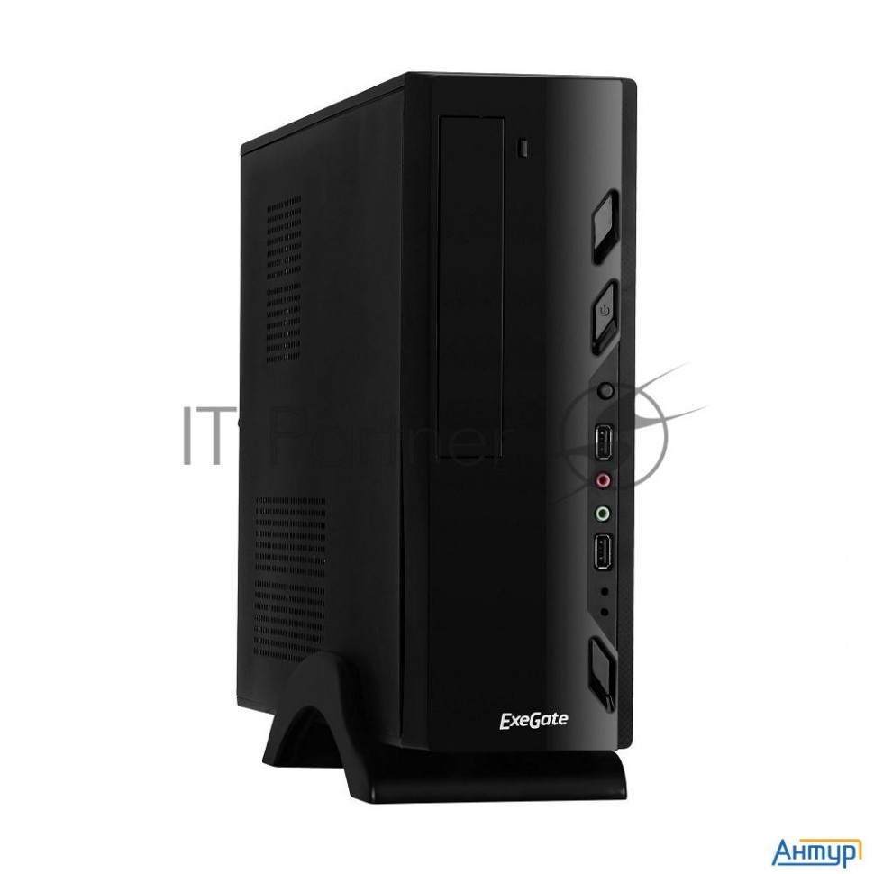 Корпус Exegate Ex268694rus Корпус Miniitx Exegate Mi-208 Black, Miniitx/matx, <m350, 80mm>, 2*usb, A