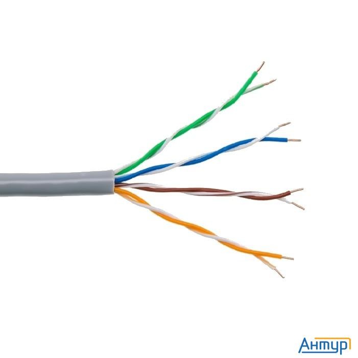Кабель витая пара Bion Bcl-u5451-101 U/utp, кат.5e, 4x2x0,51мм Awg 24, Cca, одножильный, Pvc, для вн
