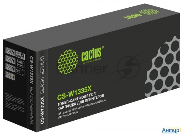 Картридж лазерный Cactus Cs-w1335x W1335x черный (13700стр.) для Hp Lj Mfp M438n/m438dn/m438nda/m442