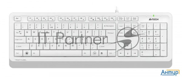 Клавиатура A4tech Fstyler Fk10 белый/серый Usb Multimedia