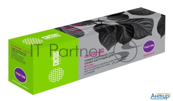 Картридж лазерный Cactus Cs-tn213m пурпурный (1300стр.) для Brother Hl 3230/dcp3550/mfc3770