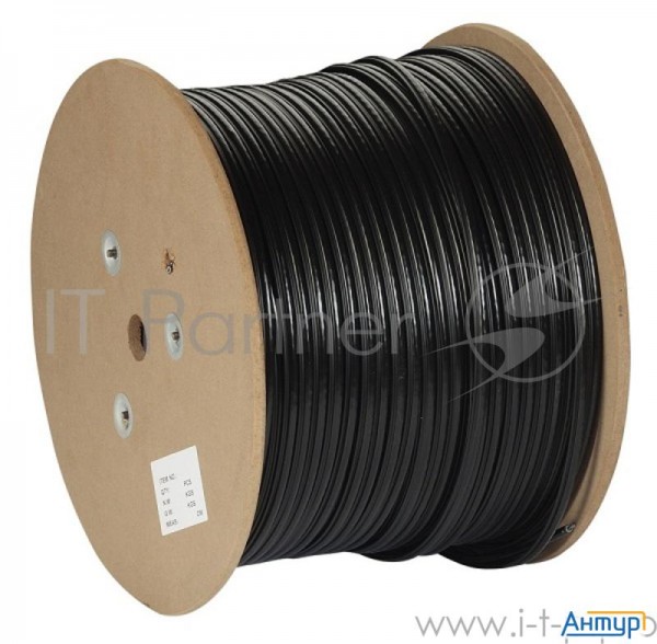 Exegate Ex190974rus Кабель Utp 4 пары кат.5e Exegate медь, для внешней прокладки, с тросом, 305м, че