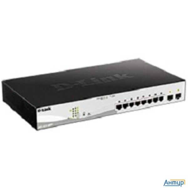 D-link Dgs-1210-10mp/f1a Proj Настраиваемый L2 коммутатор с 8 портами 10/100/1000base-t и 2 портами