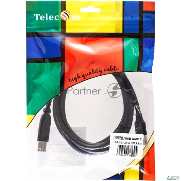 Кабель соединительный Telecom Tus710-1.8m Usb3.0 Am/bm 1,8m