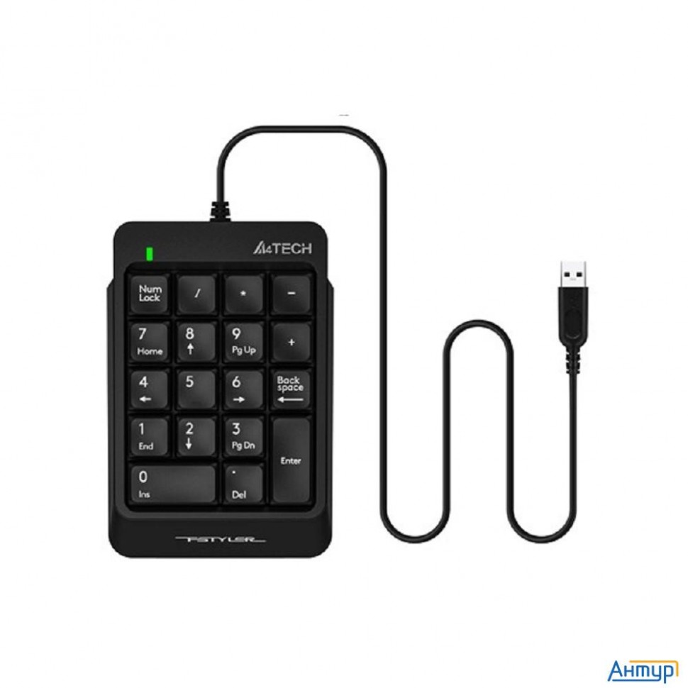 Числовой блок A4tech Fstyler Fk13p черный Usb Slim для ноутбука (fk13p Black)